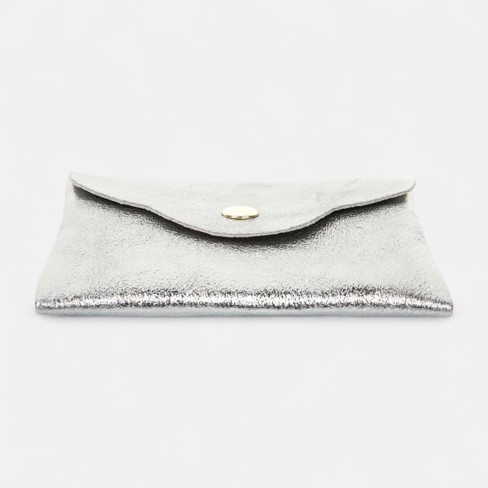 Petite maroquinerie en cuir argent
