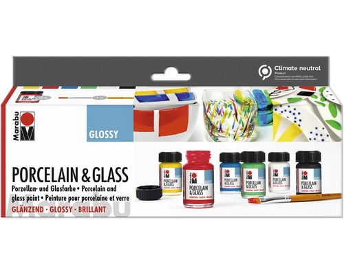 Marabu Porselein & Glas Starterset Glanzend
