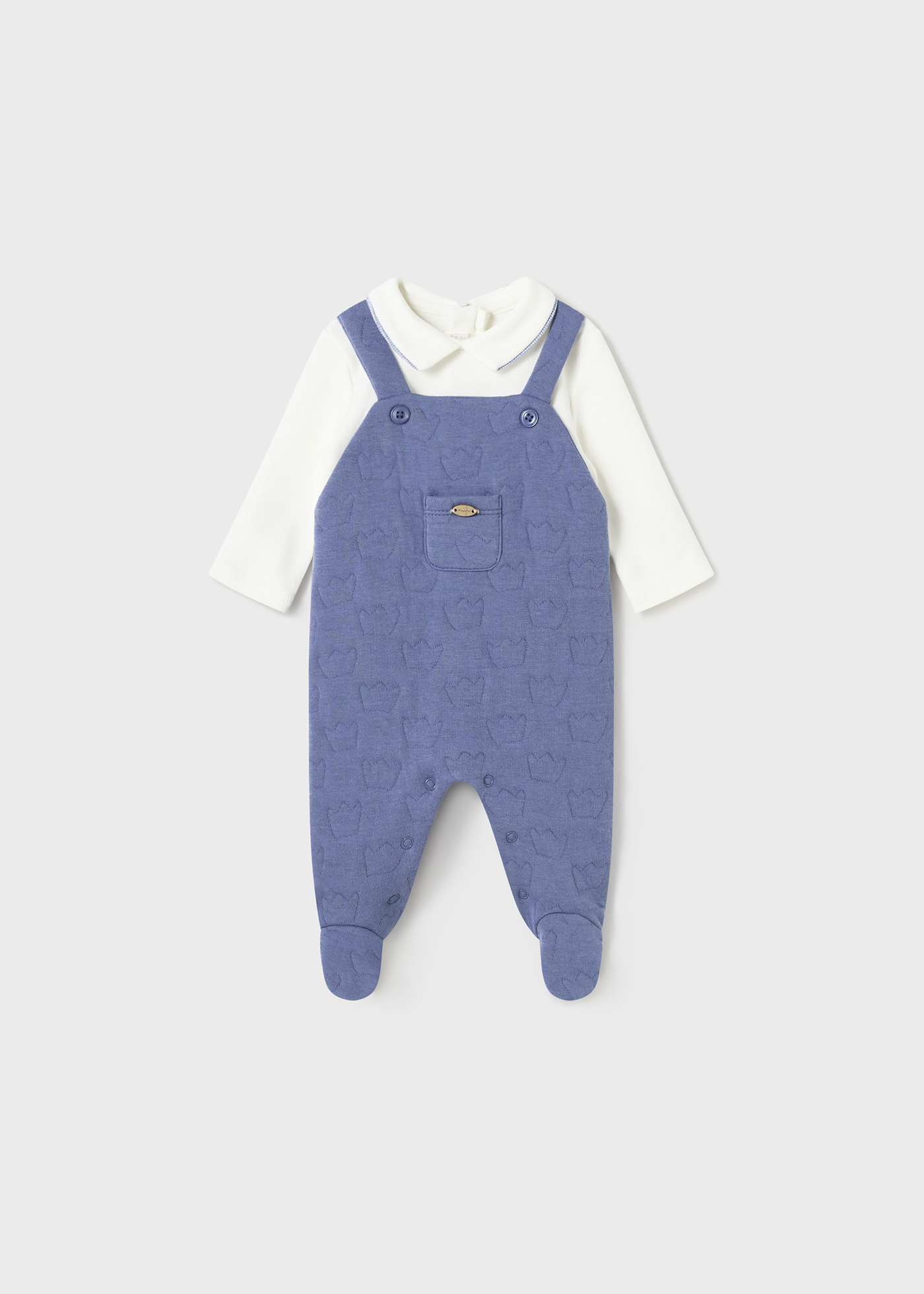 Macacão Better Cotton estilo jardineira para recém-nascido