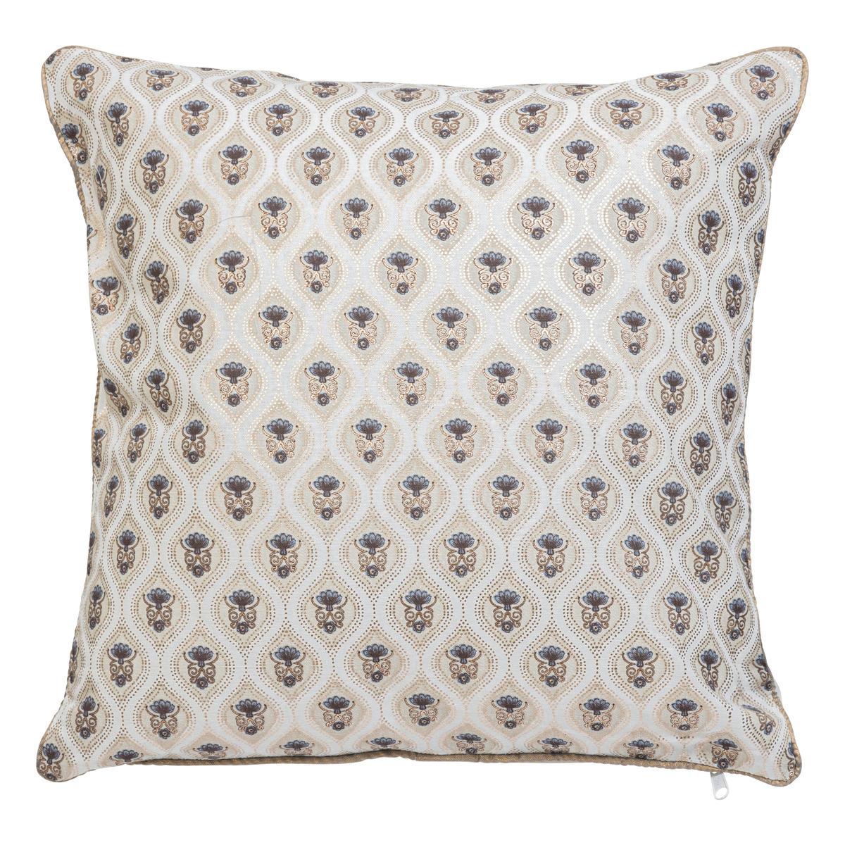 COUSSIN IMPRIME EFFET METALISE LITTLE COTTAGE 40X40CM