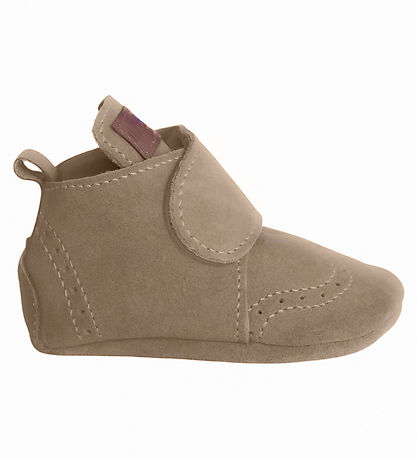 Petit La Busch Leder-Krabbelschuhe - Sand