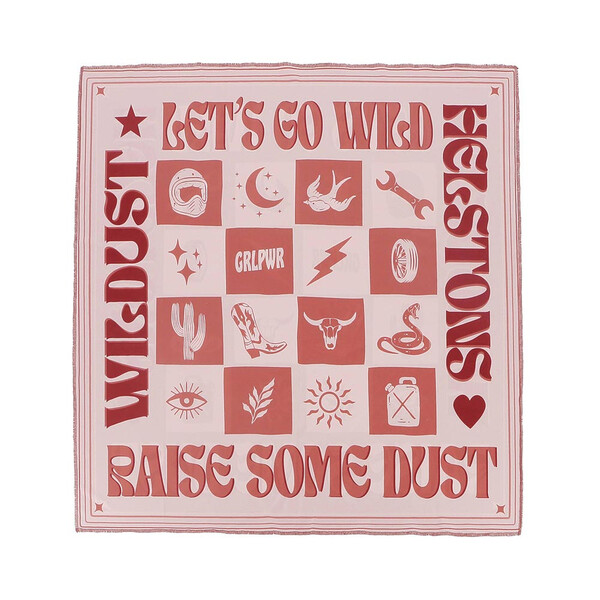 Helstons - Wildust - Foulard femme Wildest Rose Clair / Rose / Bordeaux