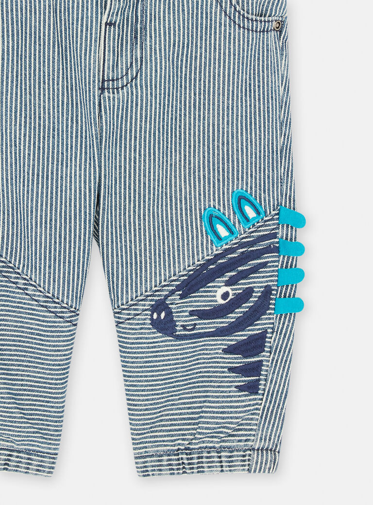 Pantalon bleu et blanc à imprimé à rayures pour bébé garçon
