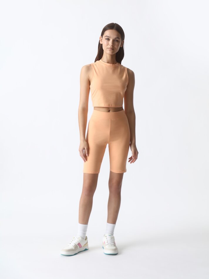 Calça legging de ciclismo - Salmão Claro