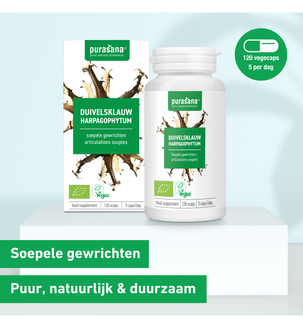 Purasana Duivelsklauw/Harpagophytum Vegan Bio (120 vega capsules)