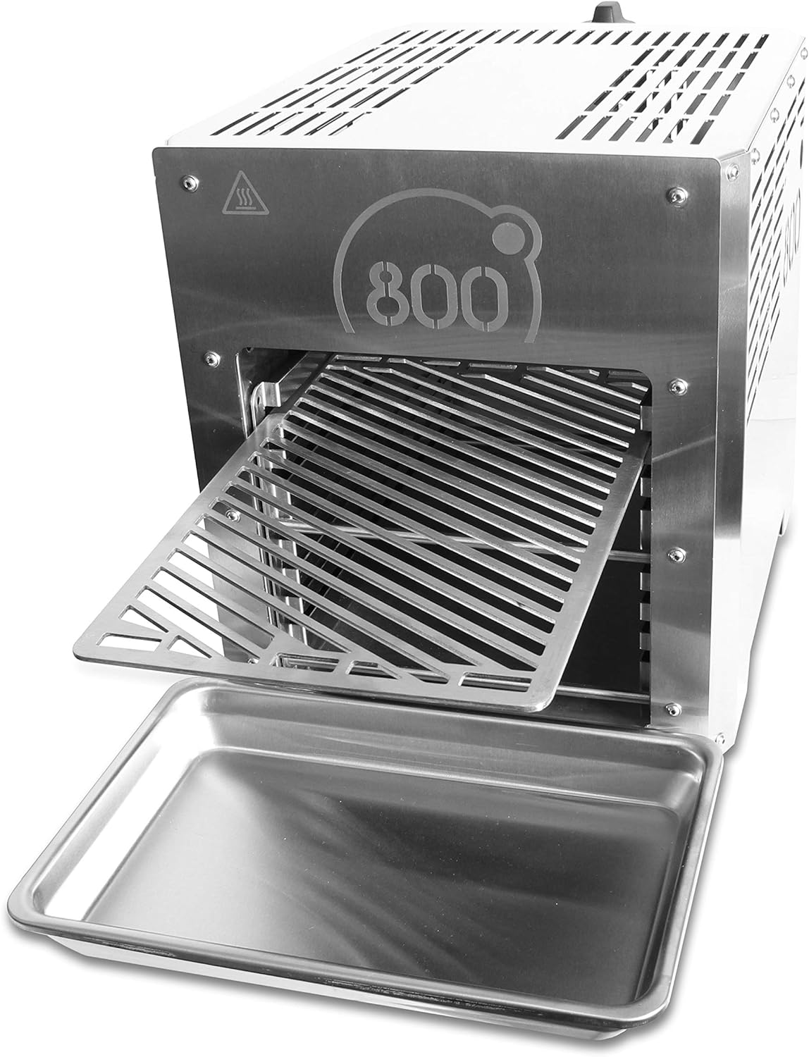 intergrill 800° Gasgrill XL 4,82kW | Hochleistungs-Steakgrill Edelstahl | 20,3 kg Oberhitzegrill inkl. Grillrost und Gastroschale | Perfekt für BBQ