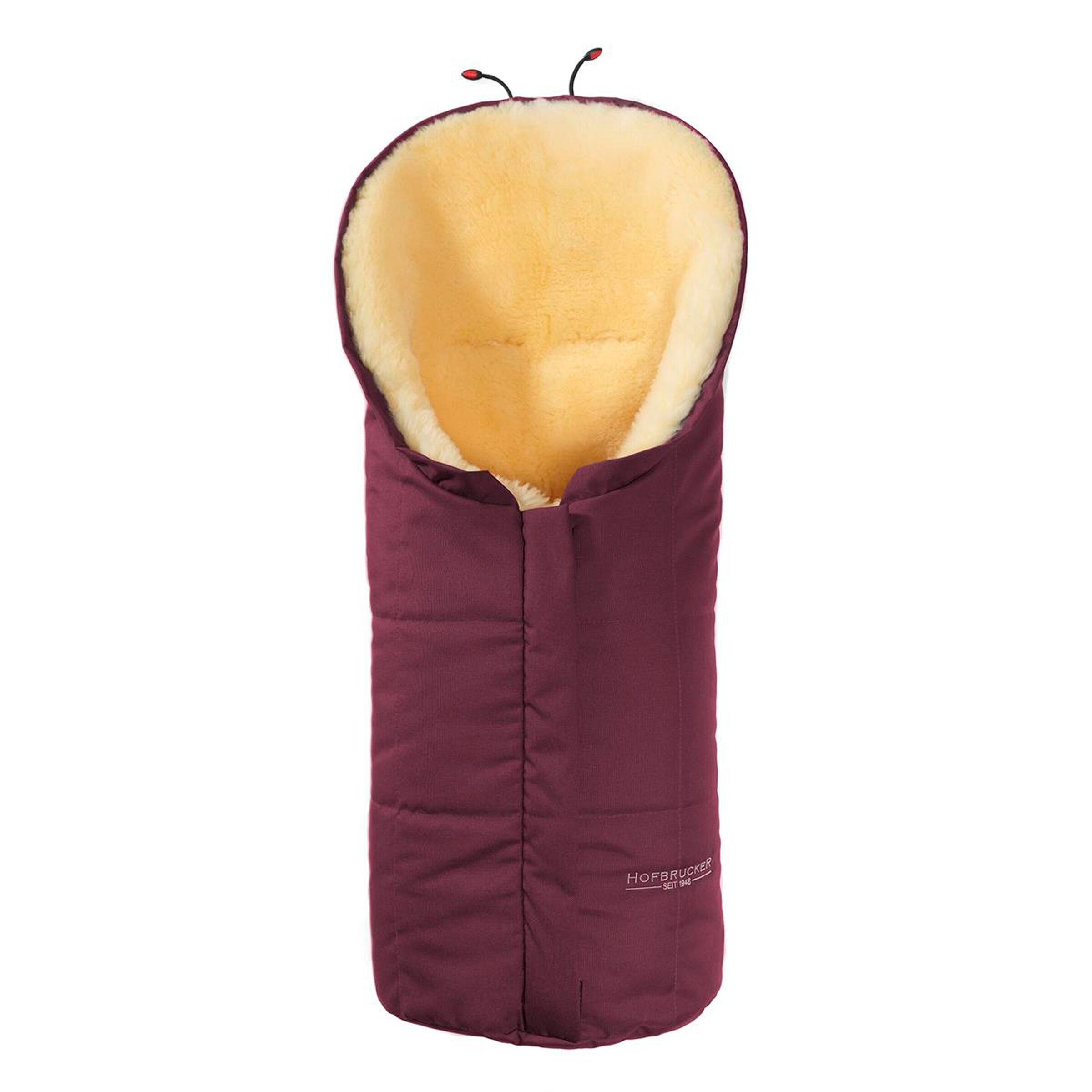 Hofbrucker Kinderwagen Lammfell-Fußsack für Babywanne Eskimo Pflaume