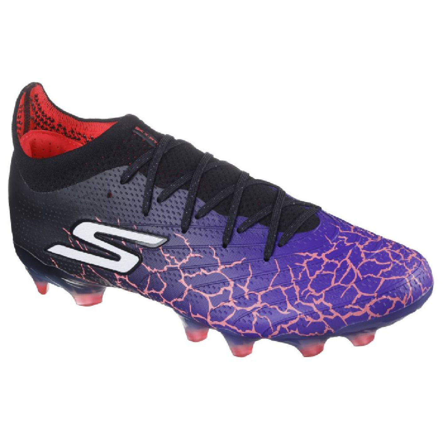 Skechers SKX_1.5 Elite Gras Voetbalschoenen (FG) Paars Zwart Oranje Zilver