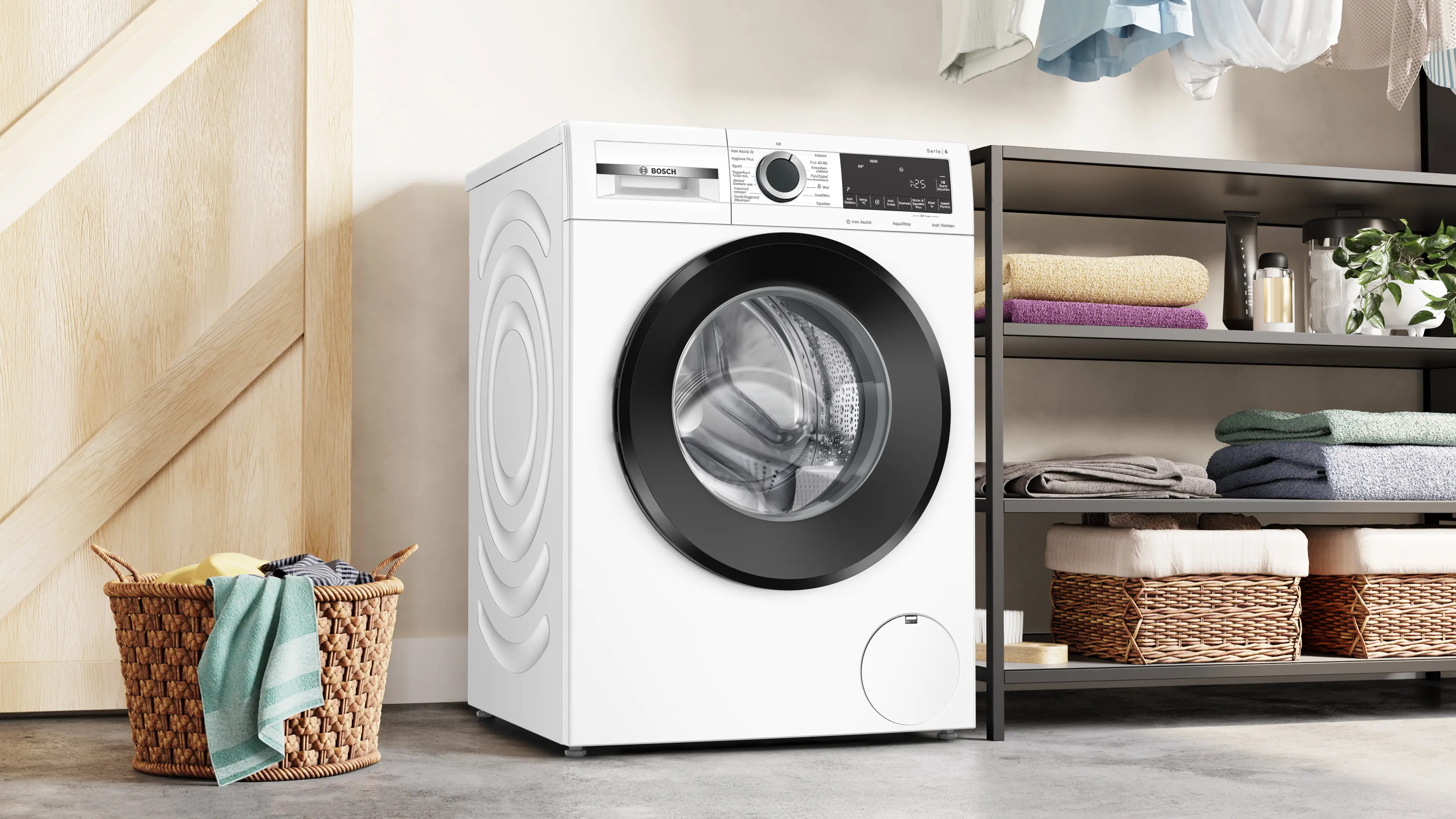 Serie 6 Wasmachine, voorlader 9 kg max. 1600 rpm