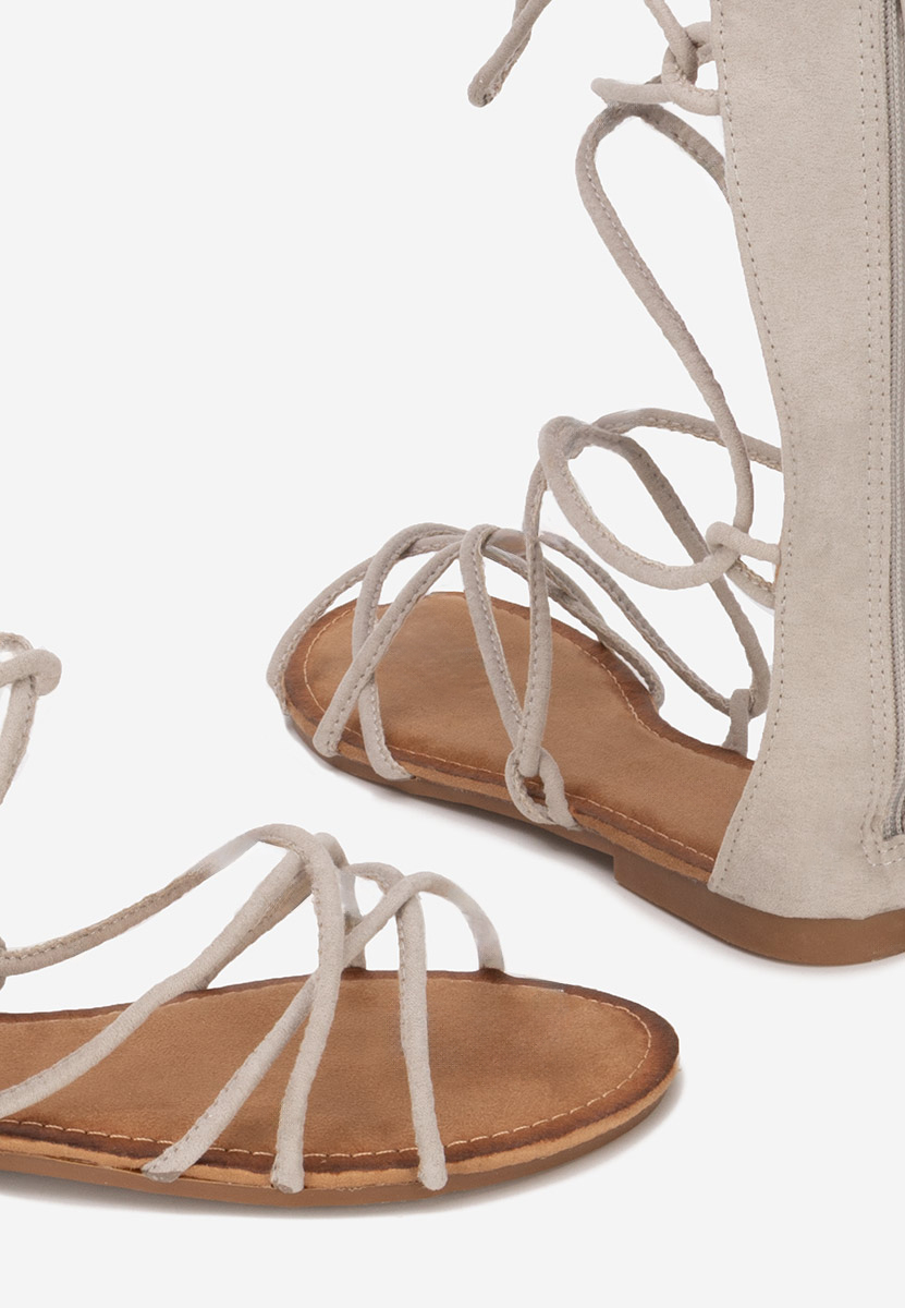 Sandales gladiateur gris Judia