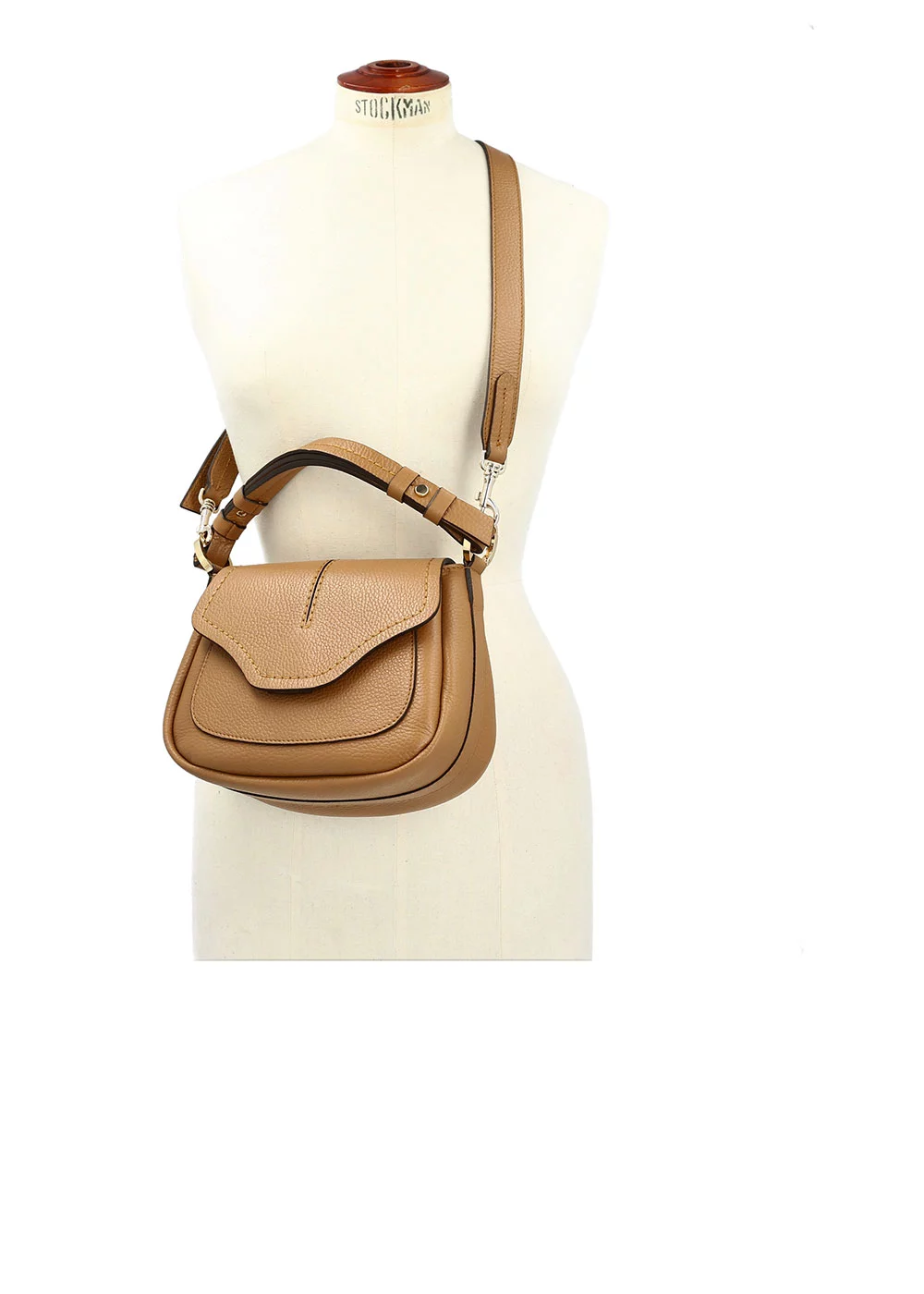 BESACE BEATRIX CUIR CAMEL