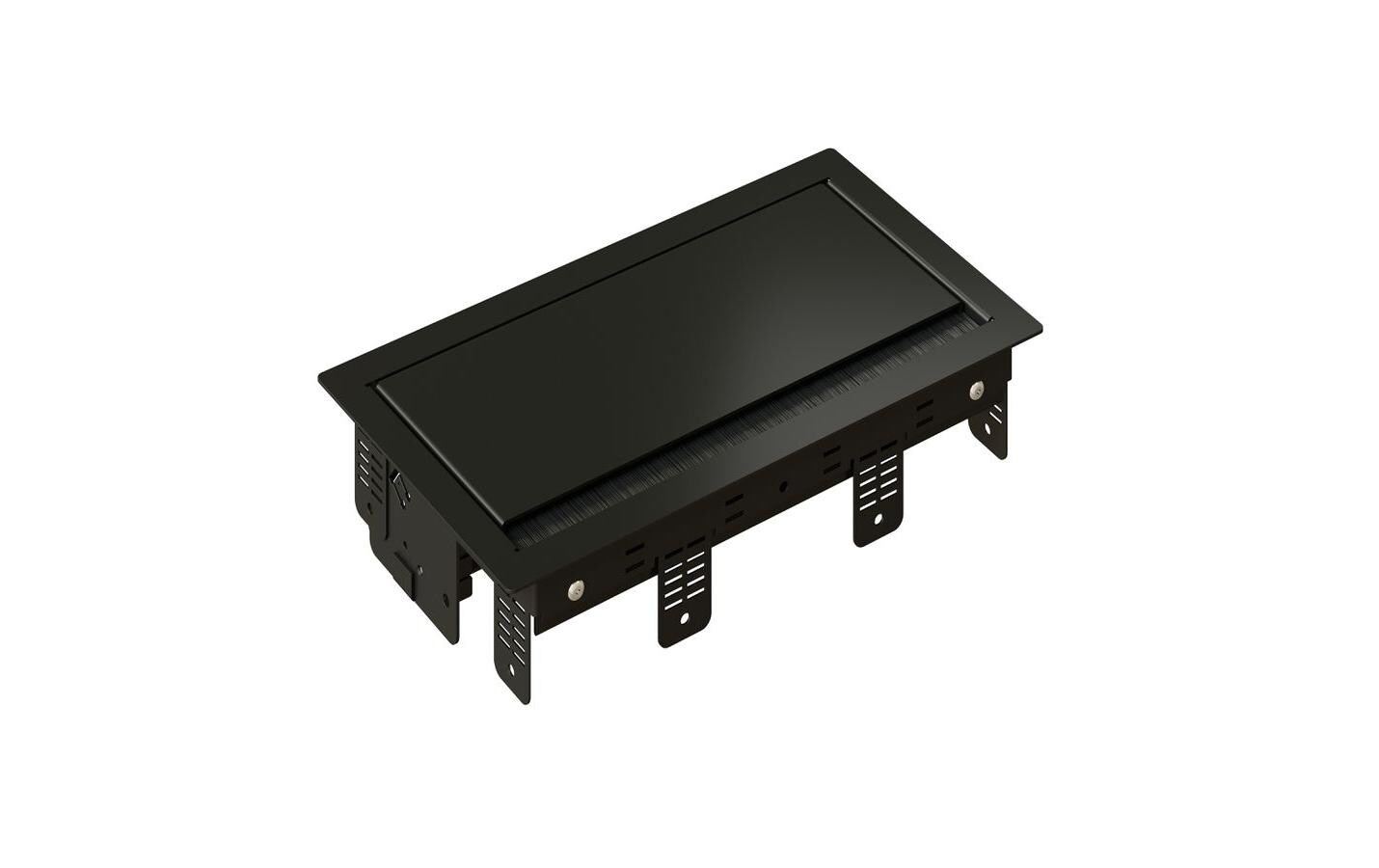 Einbaurahmen BOX S 3-Fach Schwarz<br>Einbaurahmen für diskrete Strom- und Multimediaanschlüsse