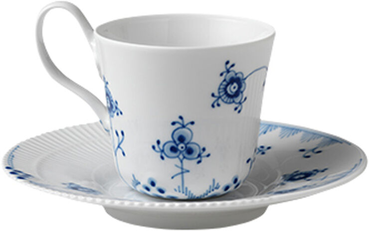 Royal Copenhagen Blue Elements Cup and Saucer 24cl Hvid, blå