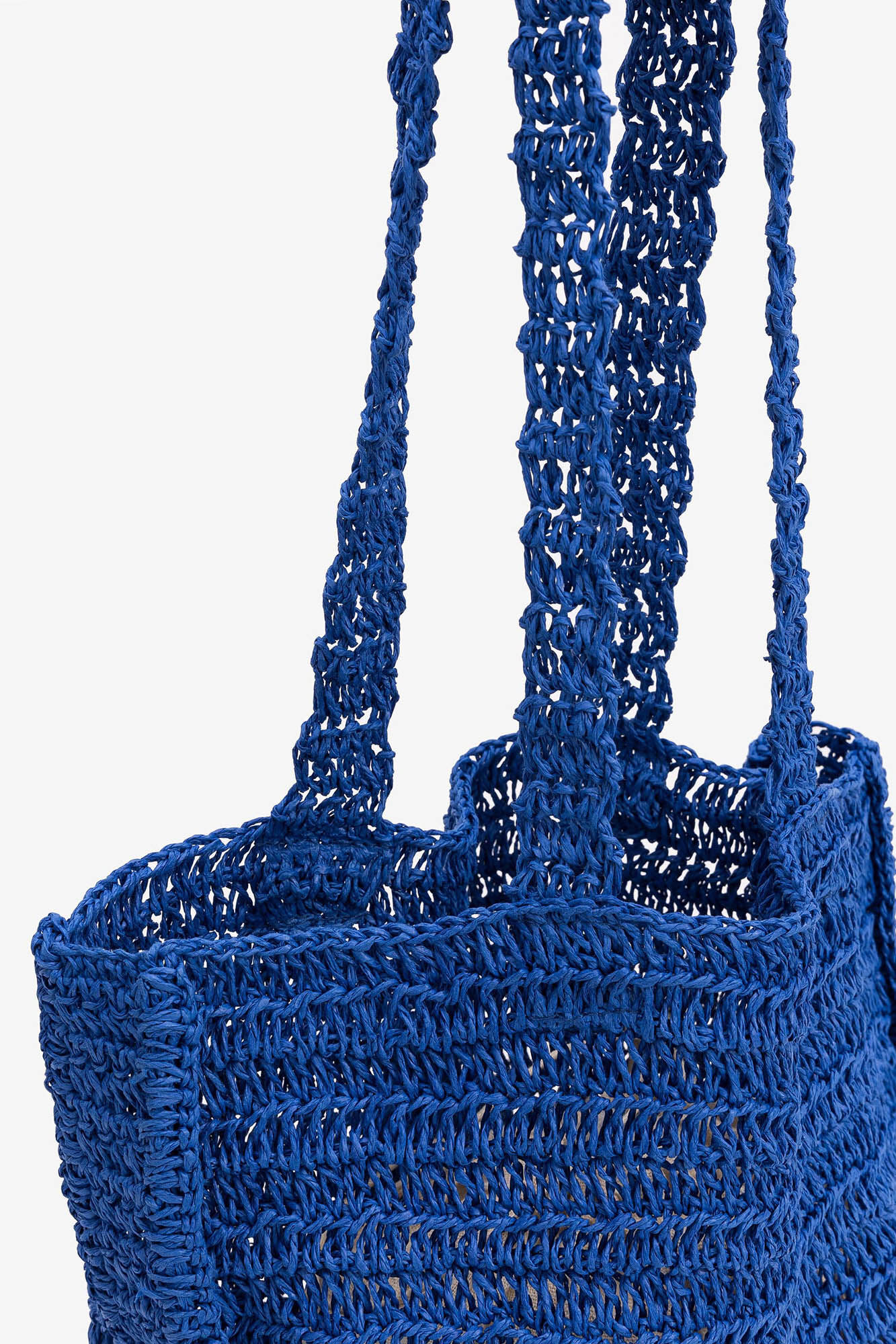Sacola de compras feita à mão - azul