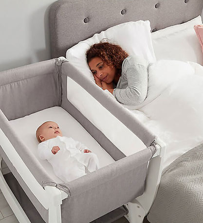 Shnuggle Babybett - Air - Beistellbett - 95x56 cm - Stone Grey
