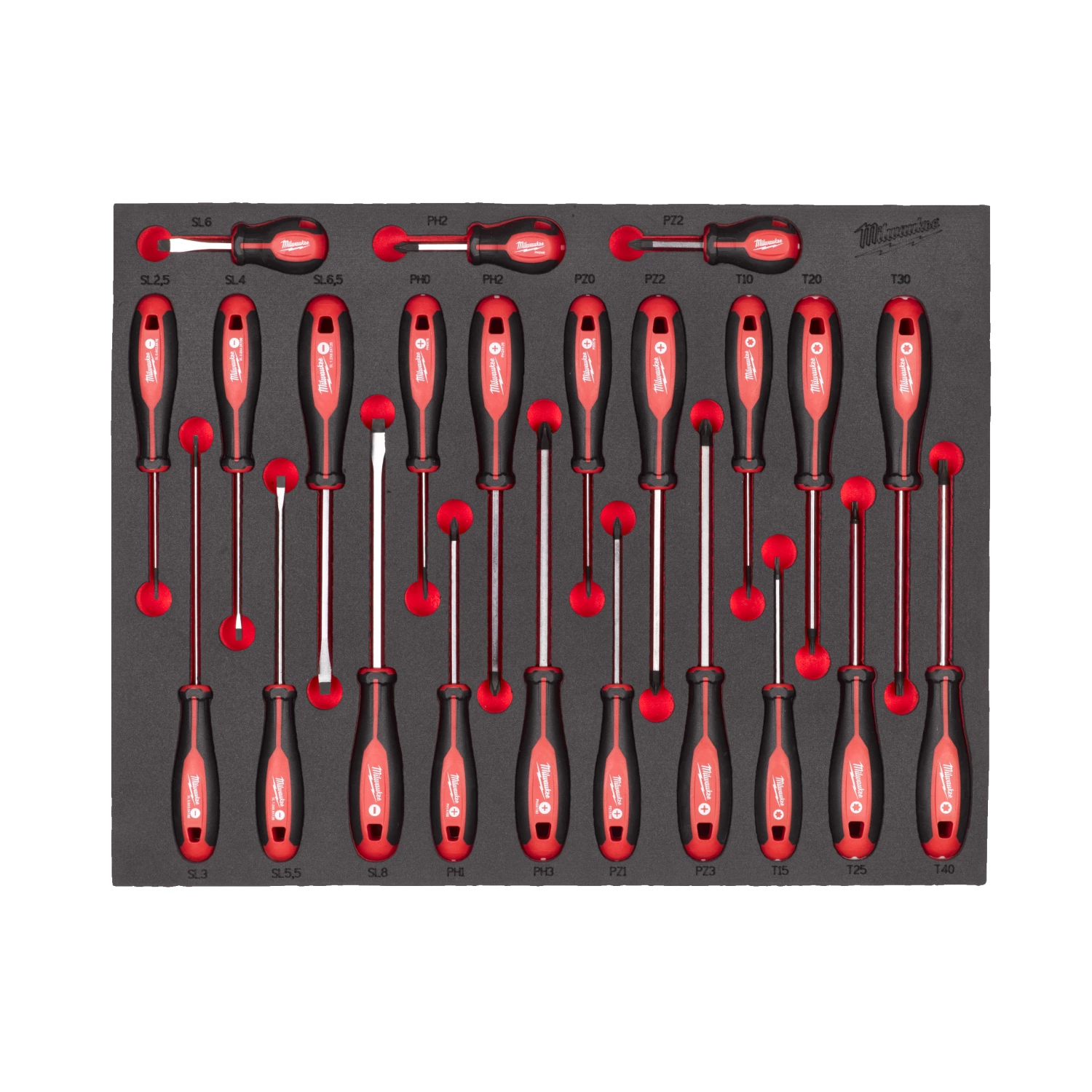 Milwaukee 4932479830 Foam Inlay Tri-Lobe schroevendraaierset