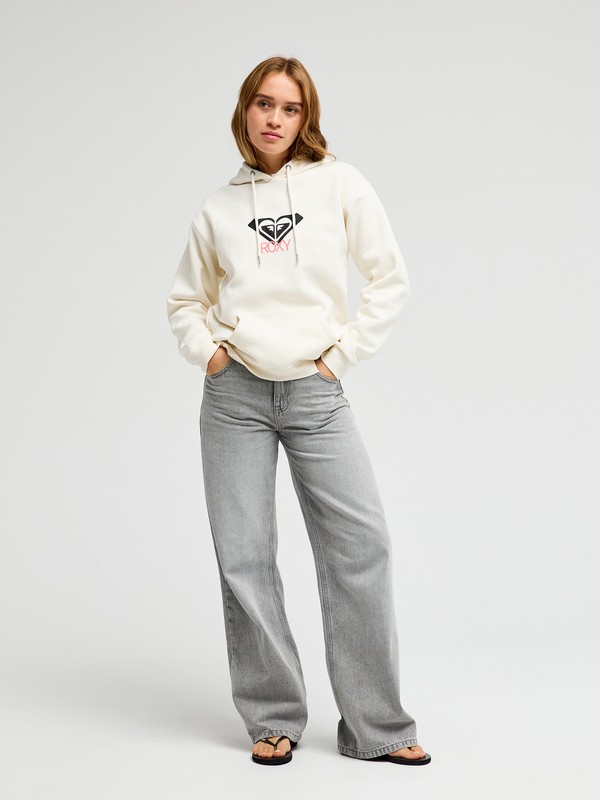 Surf Stoked Brushed Art Sweat à capuche Blanc Femme