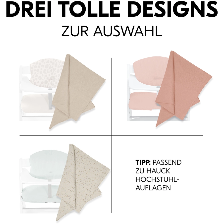 hauck Spucktücher Cuddle N Clean 3er Set Beige DotsCorkBeige