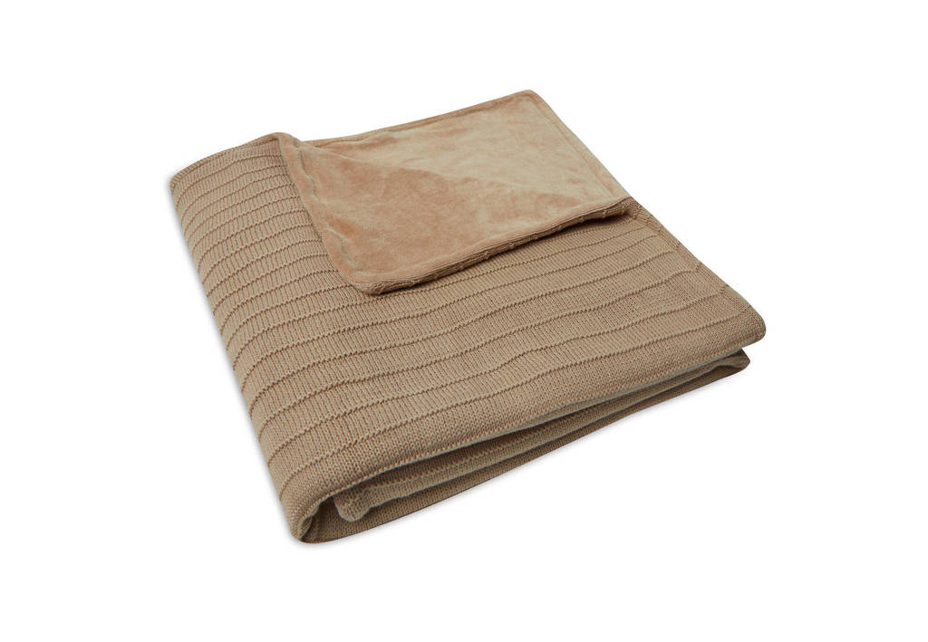 ledikantdeken Velvet Pure Knit Biscuit