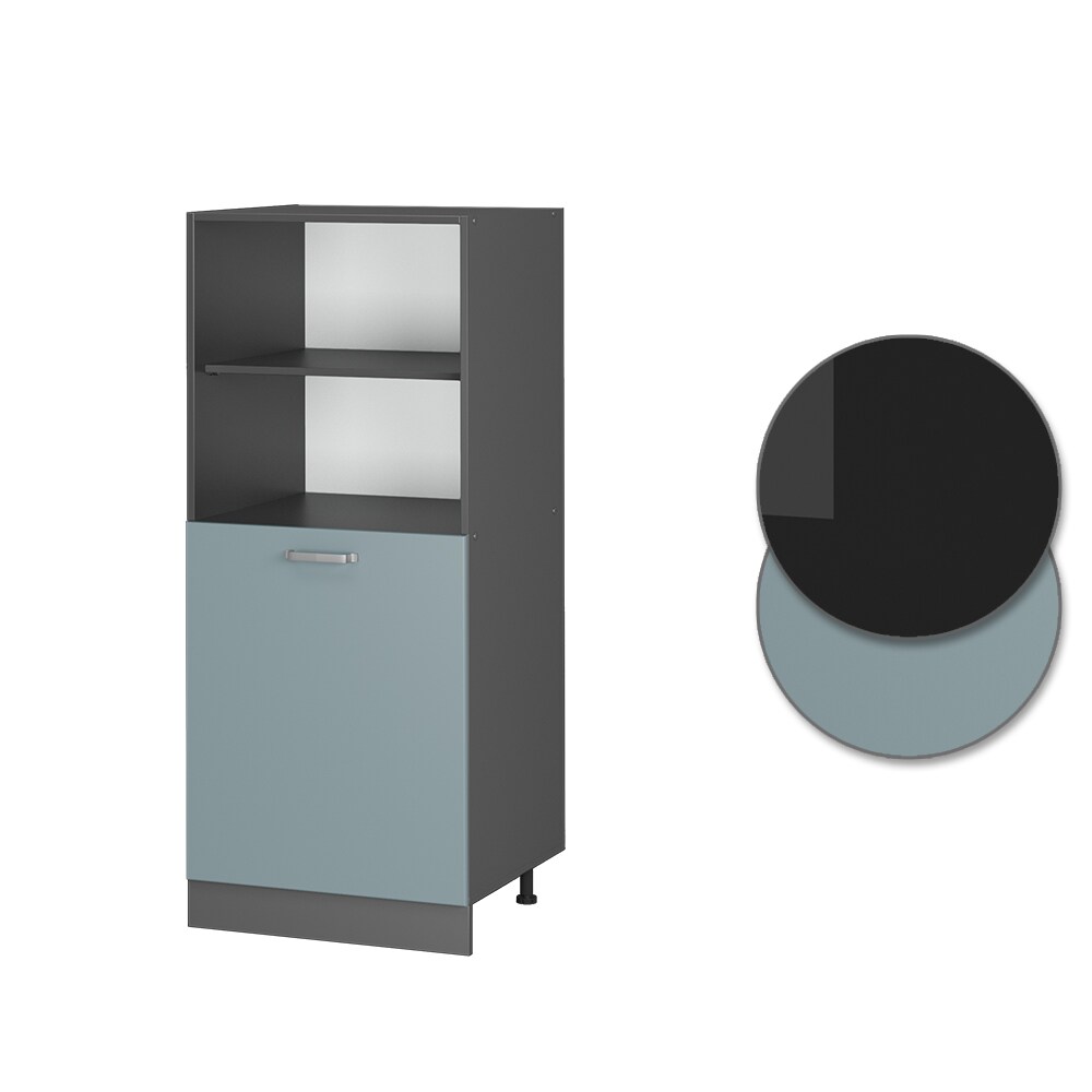 Vicco Vorratsschrank Küchenschrank R-Line Solid Anthrazit Blau Grau 60 cm modern kleine Tür