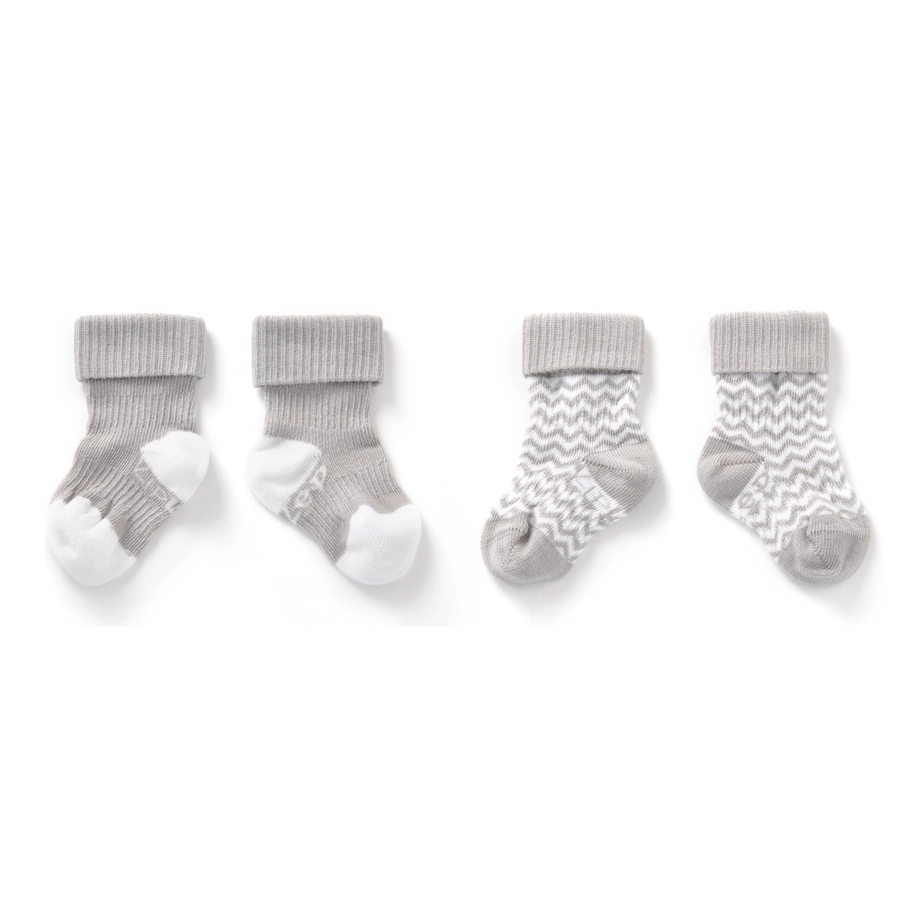 KipKep Stay-On Socken 2er-Pack Ziggy grey