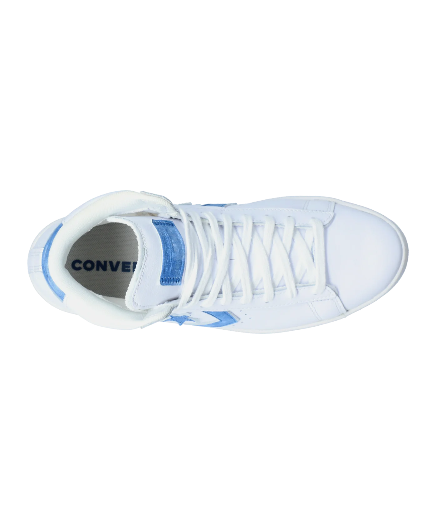 Converse Pro Leather HI Weiss Blau F189