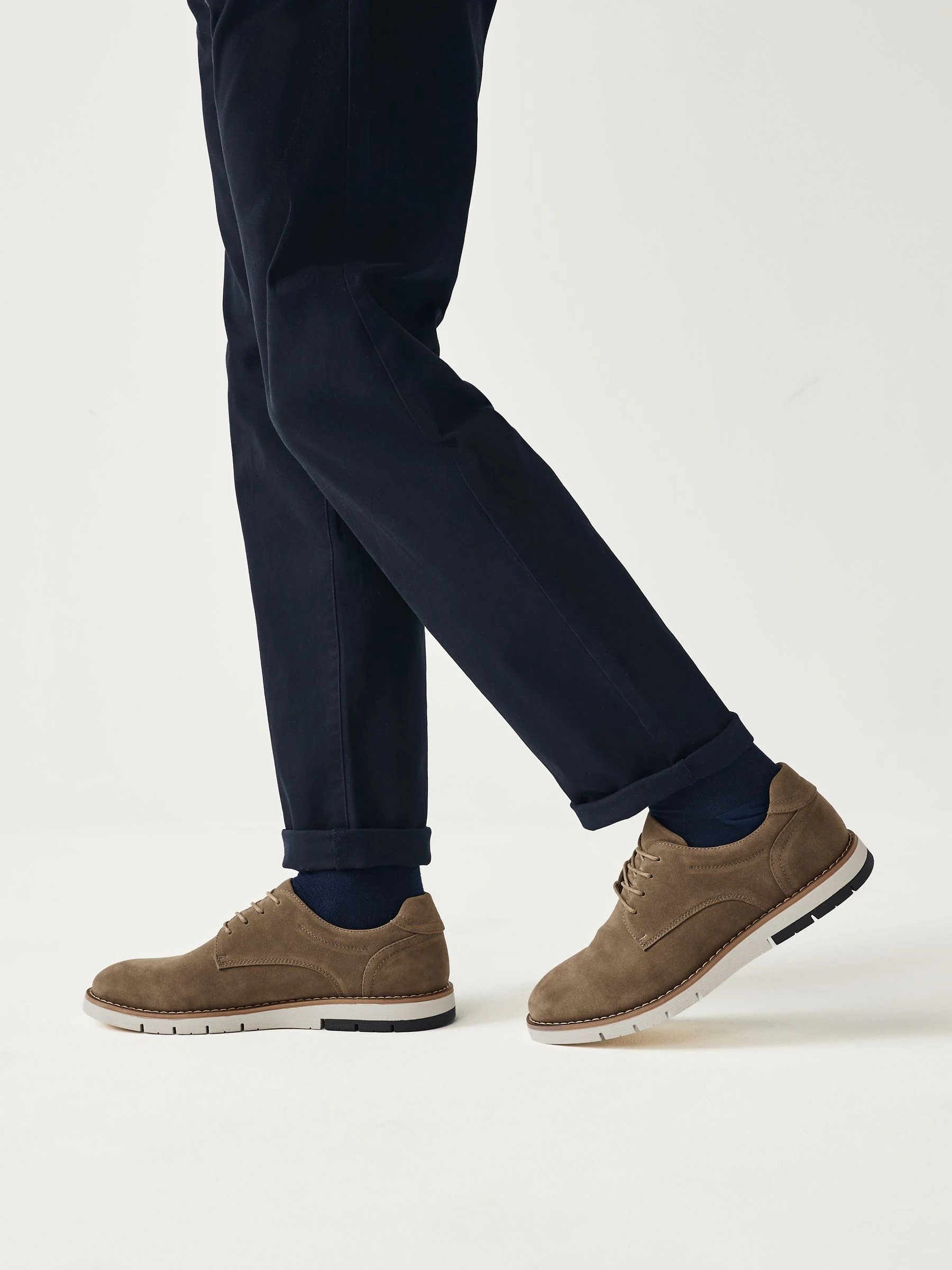 Taupe bruin - Sportschoenen met sleehak