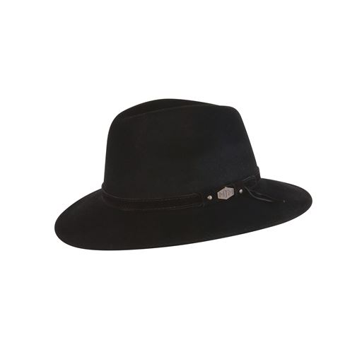 MJM Levi Woolfelt Traveller Hat, Black, XL
