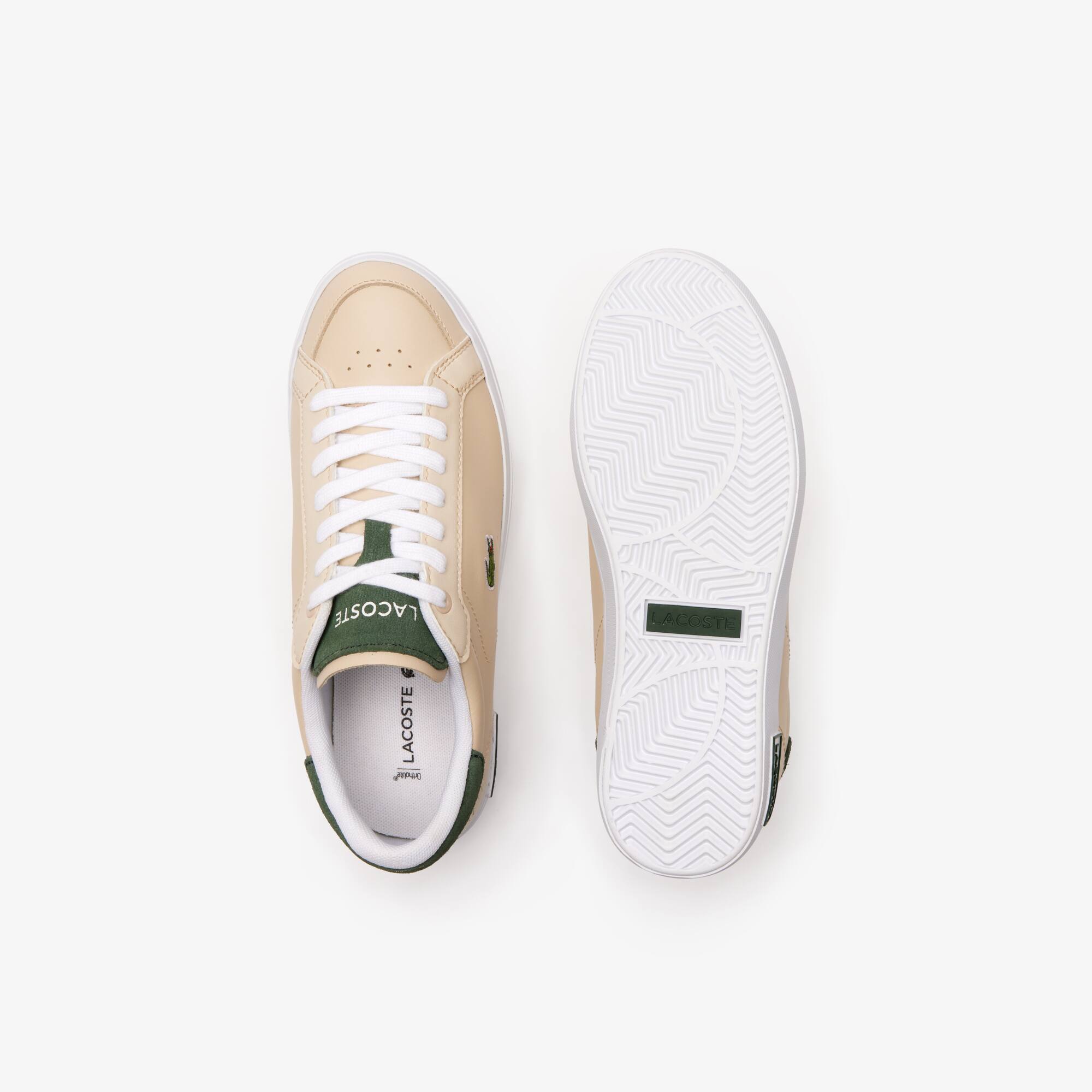 Damen-Sneakers POWERCOURT aus Leder Sneakers - Weiss - Lacoste - Damen