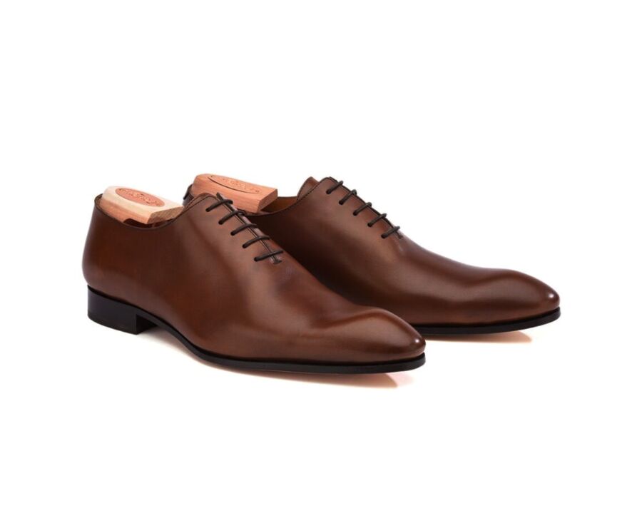 Richelieu homme Châtaigne semelle cuir - TIZZANO