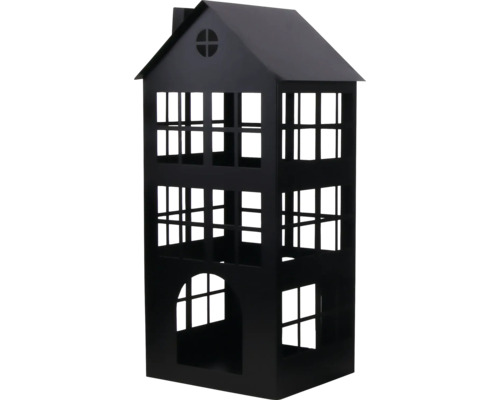 Lantaarnhuis Lafiora Metaal 18 x 18 x 45 cm Zwart