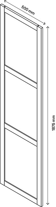 Porte battante blanche en verre opaque GoodHome Atomia H 187,2 x L. 49,7 cm