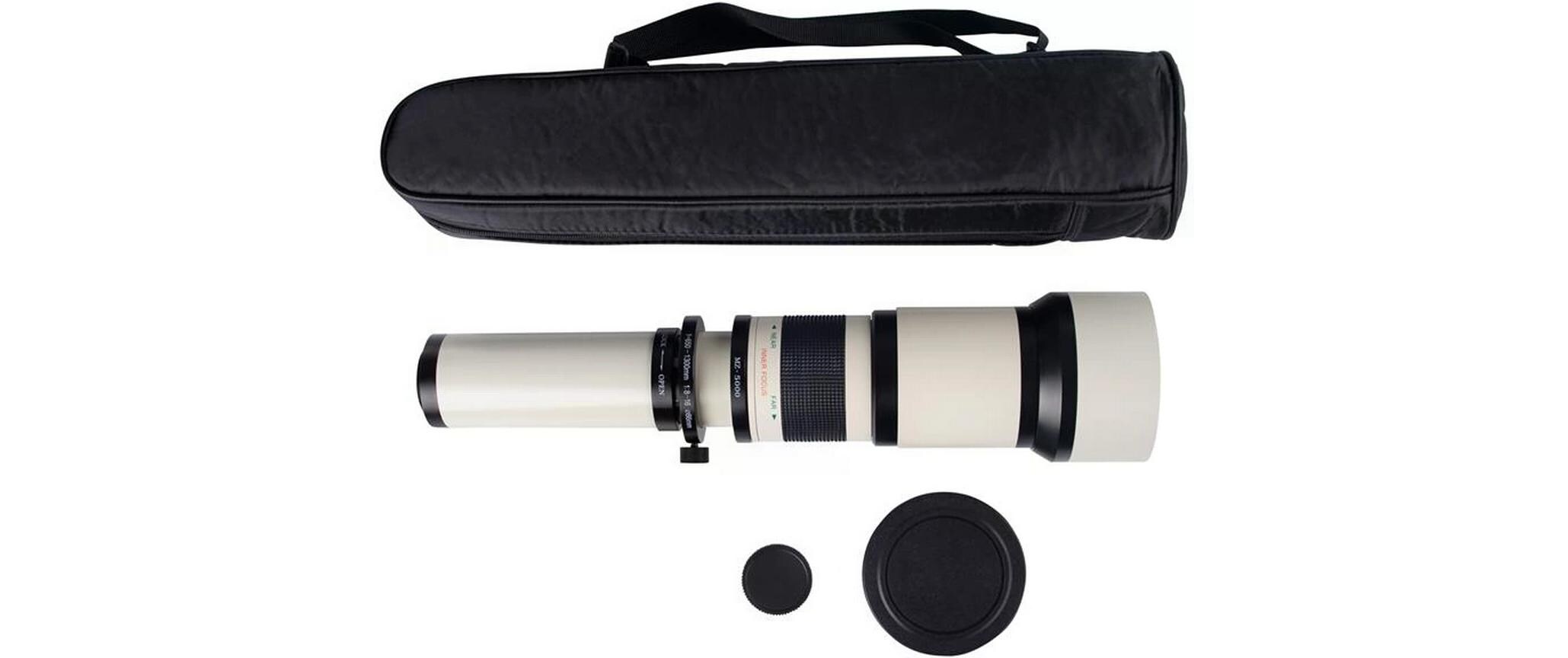 Zoomobjektiv 650-1300mm Dörr T2 - Weiss<br>Teleobjektiv, das sich für Aufnahmen von Tieren, Natur und Details aus grosser Entfernung eignet