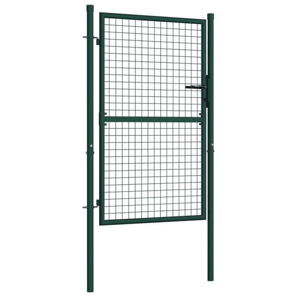vidaXL Hageport stål 100x125 cm grønn