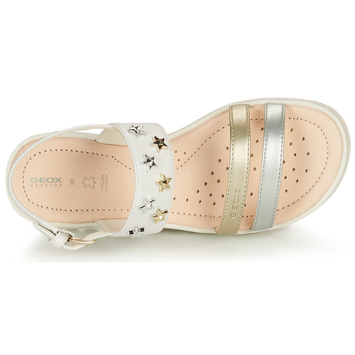 Geox - J S.CORALIE G. C - GBK+GBK PER - Blanc / Doré