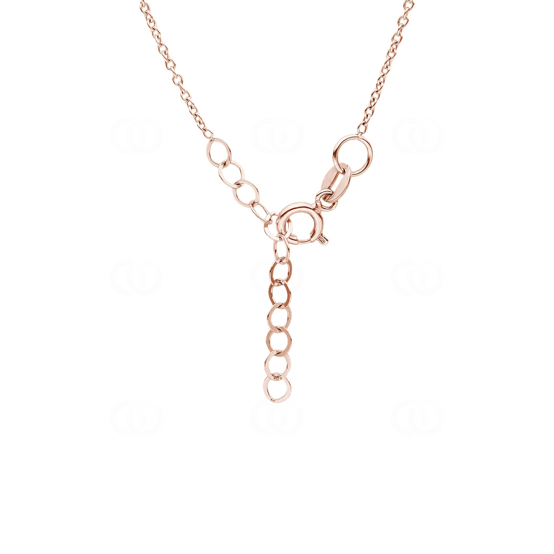 Collier mit Anhänger 750/18 K Roségold mit GIA-Diamant 0.70 ct H/si in 6-Griff