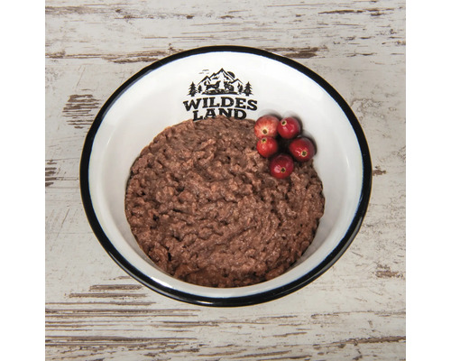 WILDES LAND natvoer voor katten, konijn en kip met veenbessen, met waardevolle superfoods, graanvrij, glutenvrij, 200 g