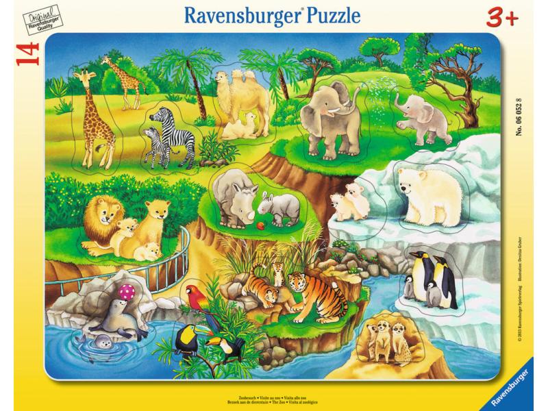 Ravensburger Puzzle Zoobesuch Rahmenpuzzle mit Steckstellen