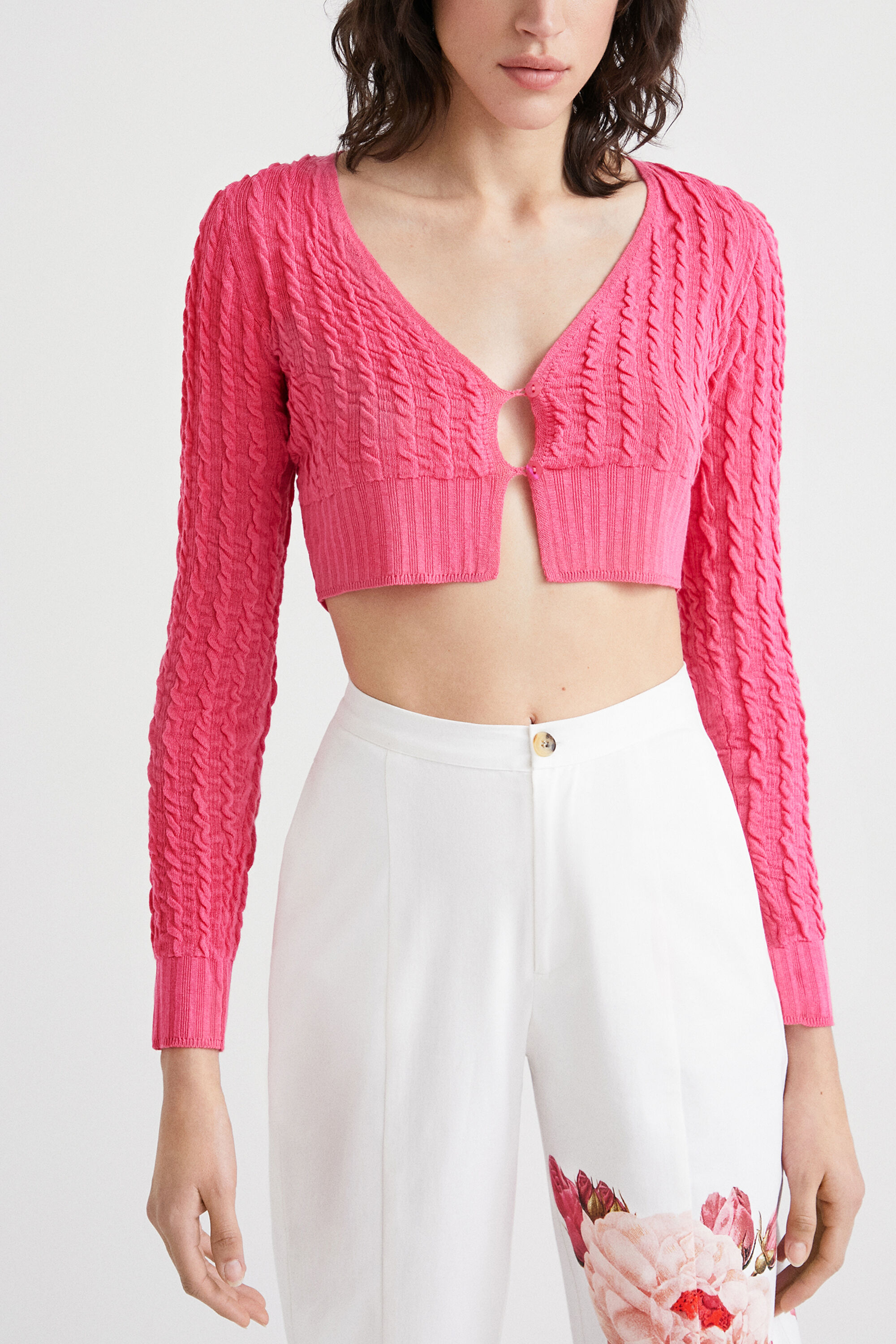 Veste courte en tricot