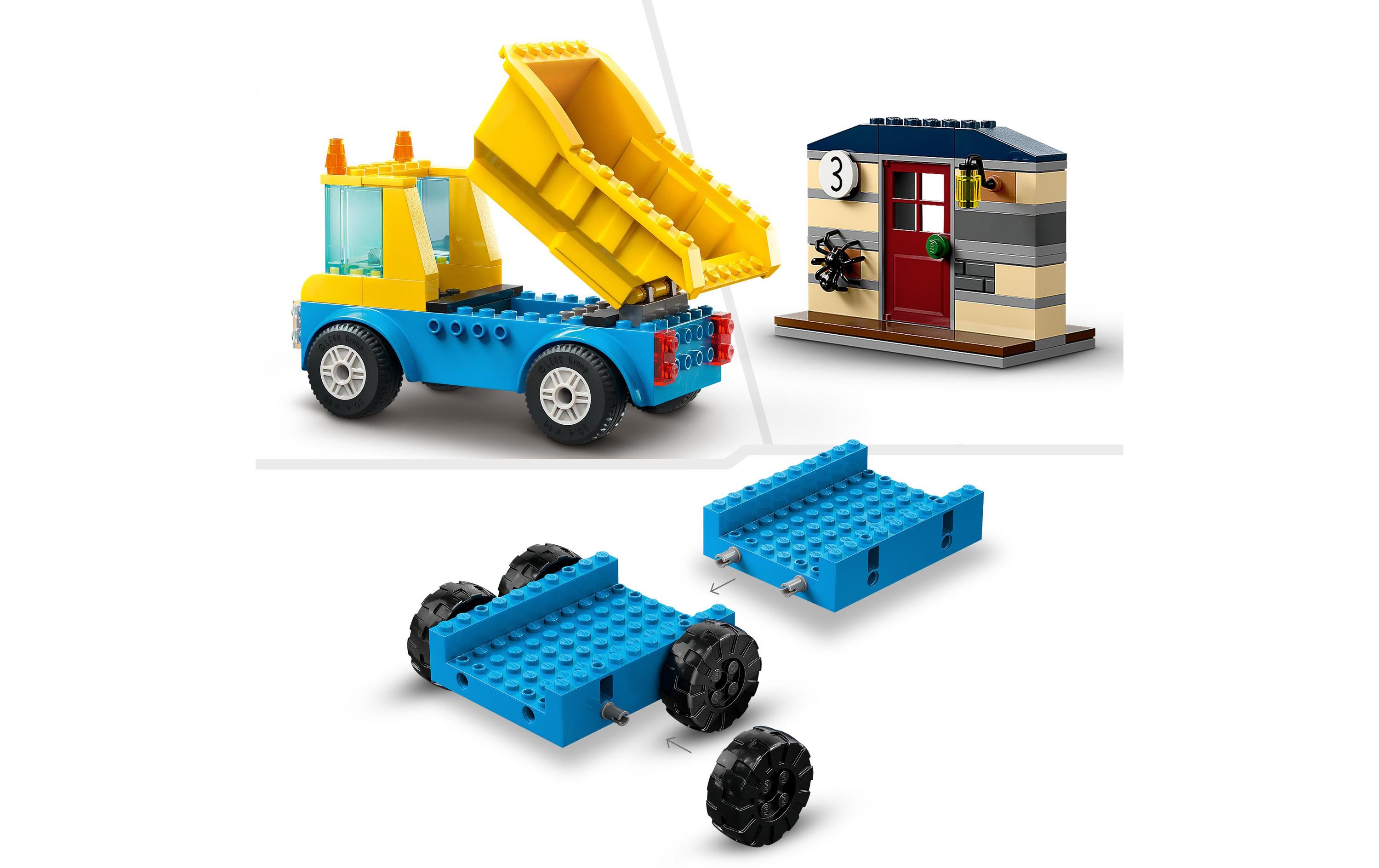 City Baufahrzeuge und Kran mit Abrissbirne 60391Bau- und Spielset