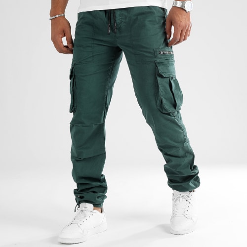 Pantalon Cargo 0372 Vert Bouteille