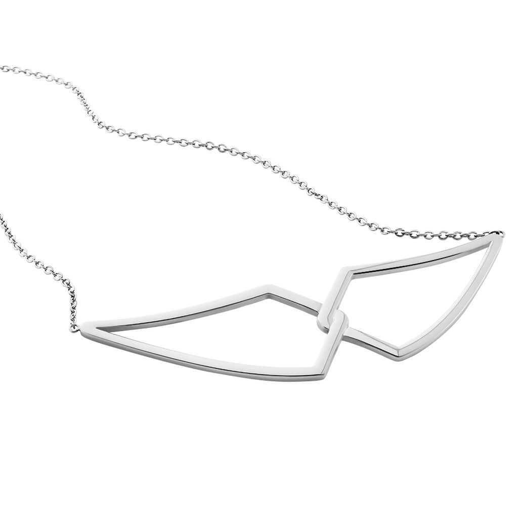 Collier Sautoir Adelind Acier Blanc