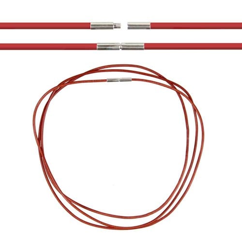 Cordon cuir 50 cm rouge