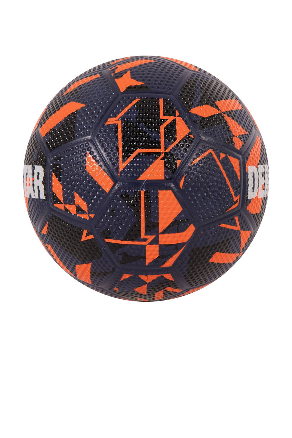 voetbal donkerblauw/zwart/oranje maat 5