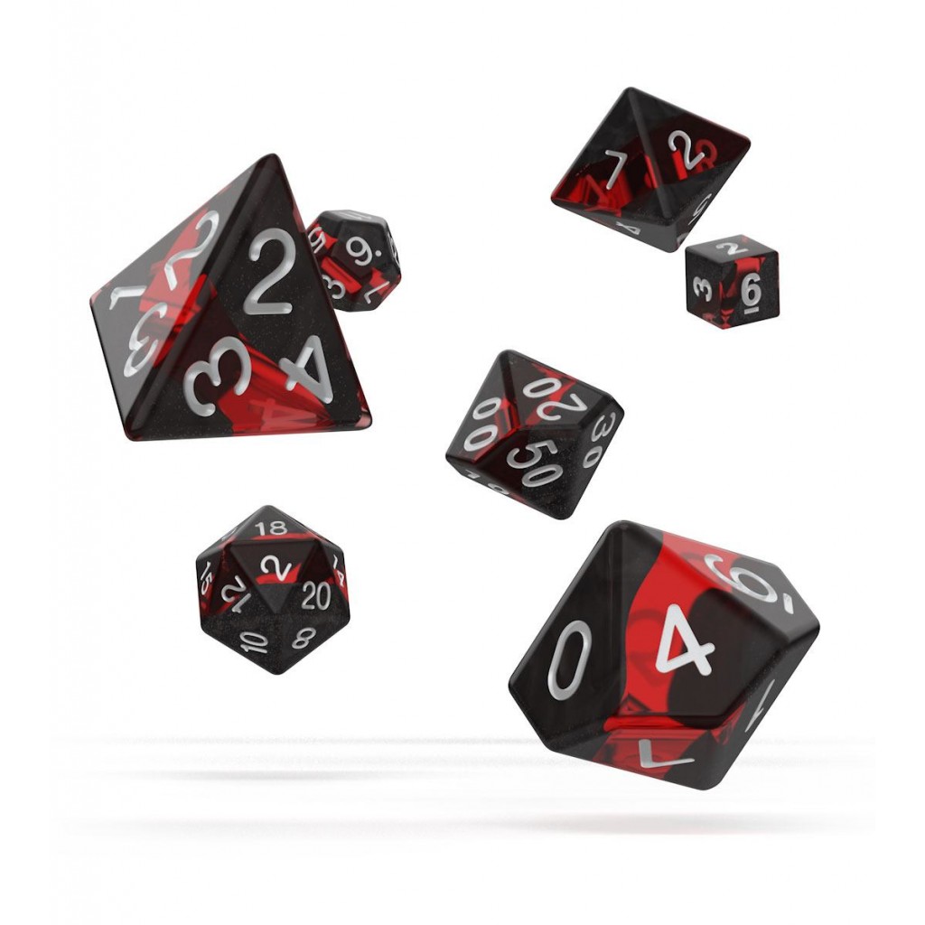 Oakie Doakie Dice dés RPG-Set Enclave - Ruby (7)