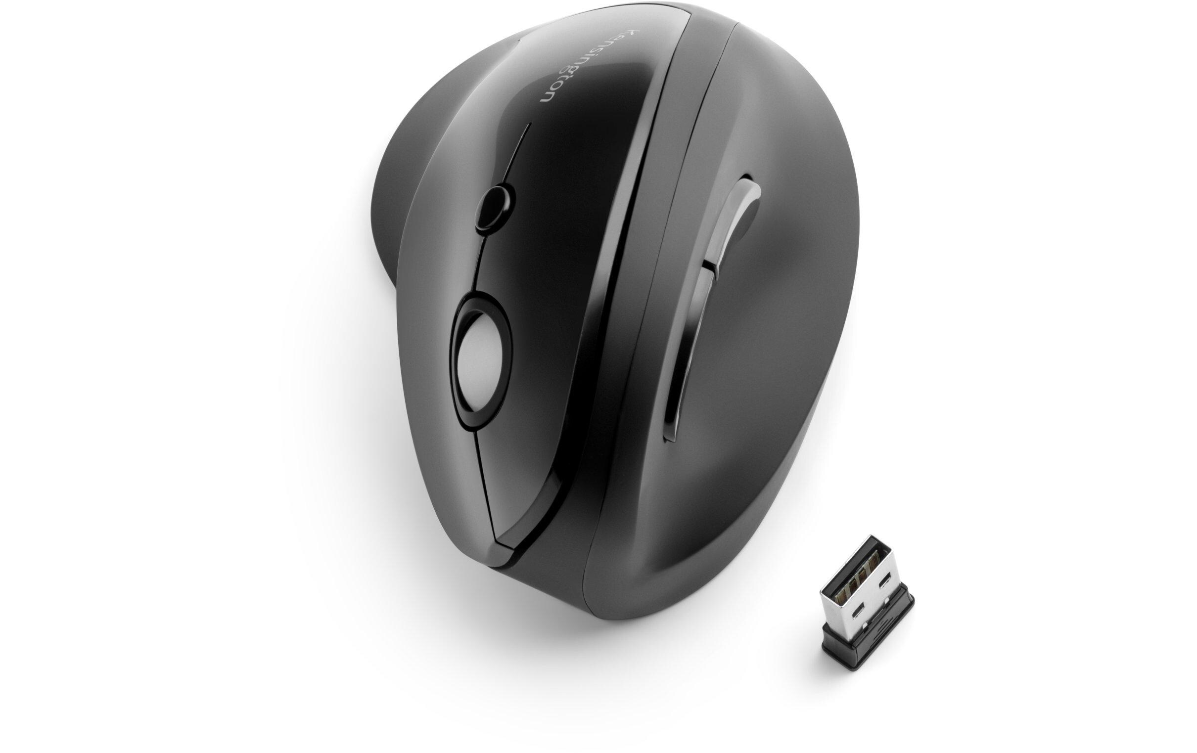 Ergonomische Maus Pro Fit Ergo VertikaleVertikale kabellose Maus mit der gebogenen natürlichen Form und einer erweiterten Auflagefläche für den kleinen Finger