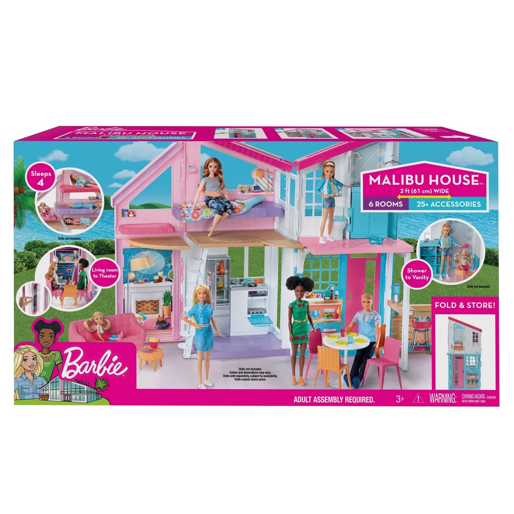 Barbie Malibu Haus mit 6 Zimmern und 25 Accessoires