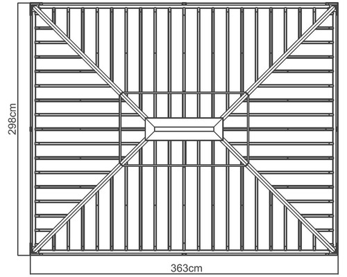 SOJAG Messina 10x12 paviljoen met klamboe 353 x 288 cm antraciet