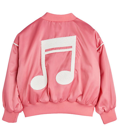 Mini Rodini Jacke - Note Chenille Satin Baseball - Pink