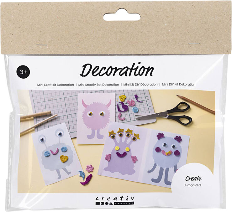 Creativ Company Mini DIY Kit Dekoration, Monstercollag